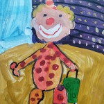 Весёлый клоун.Егоров Михаил,8 лет, гуашь, ДШИ 8 Радуга,пед Антипова Д.Ю