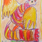 Жар-птица.Красносельцева Кира, 6 лет, пастель, г. Самара, СХШС, пед.Гришова М.П
