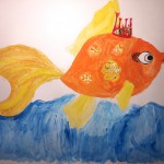 Золотая рыбка.Цаплина Виктория,8 лет,гуашь,г.Самара,ЦДОД Лидер,пед.Ильичева А.А
