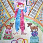 К нам приехал цирк,Пономарёв Владимир,6 лет, цветные карандаши, г. Самара, Детский сад №318 пед. Ушкова Г.В