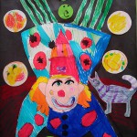 Клоун на арене, Тихомирова Маргарита,6 лет, смешанная техн г.Самара, МБДОУ Детский сад №466, пед.Алимбекова А.М