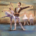 На сцене артисты балета, Волончук Анна, 14 лет, пастель, г. Аткарск, ГАУ ДО ДШИ, преп.Макеева Е.А